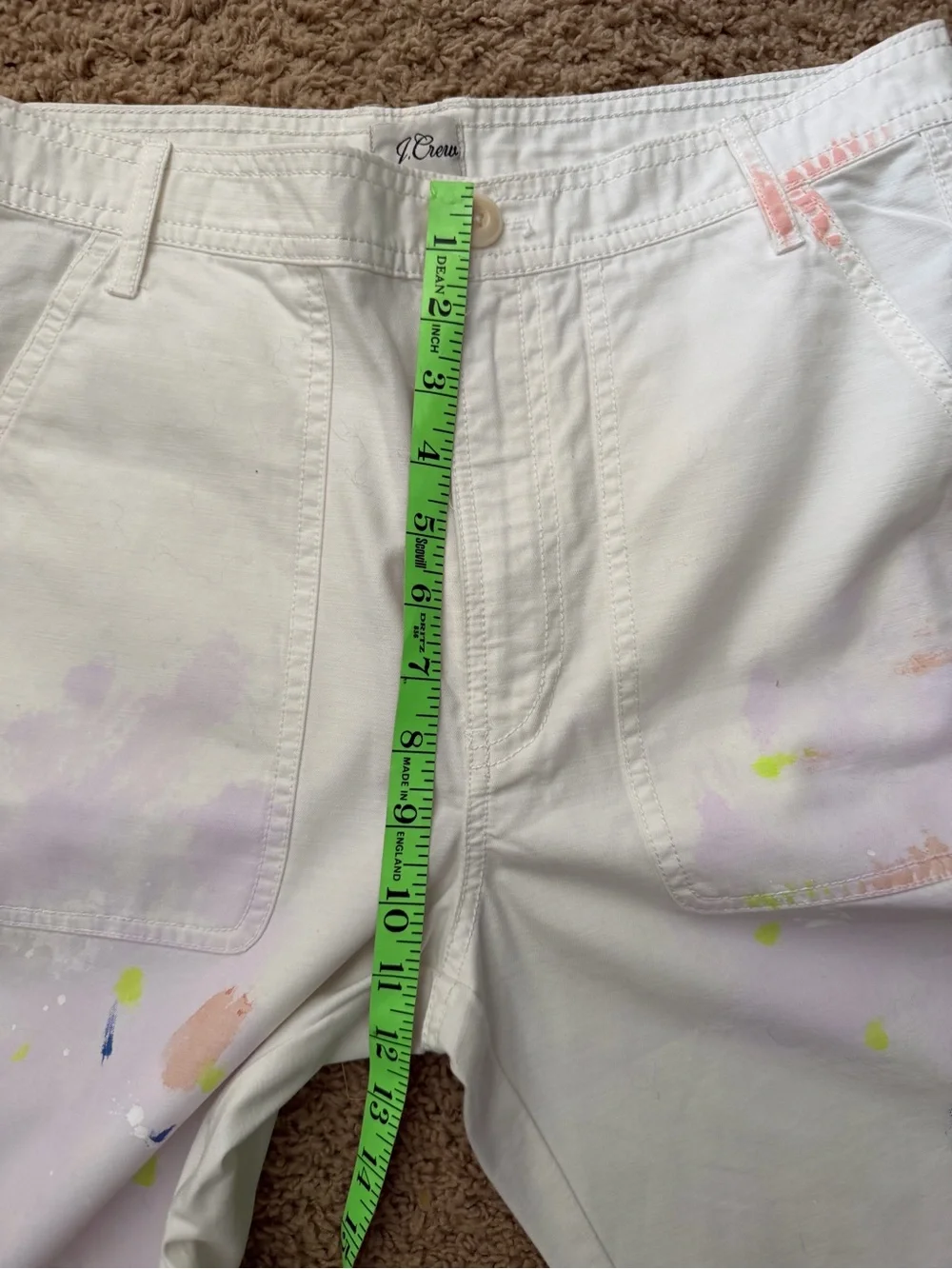J. Crew LIMITED EDITION Painted Tapered Cargo Pant for Women 100% Cotton